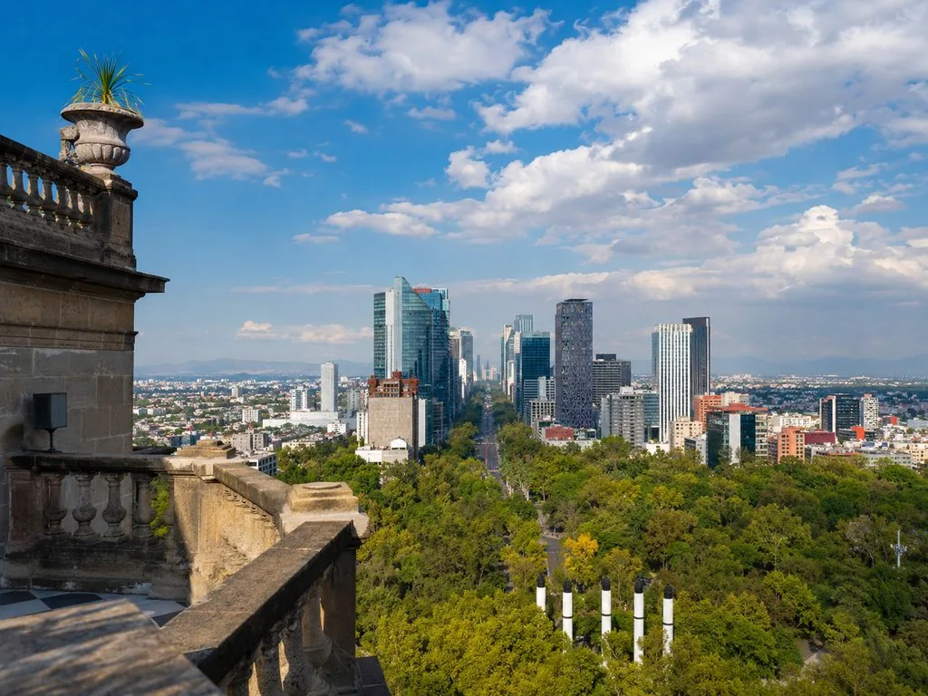 Mexico City seen from Chapultepec hill
